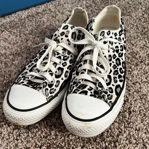 Animal print converses